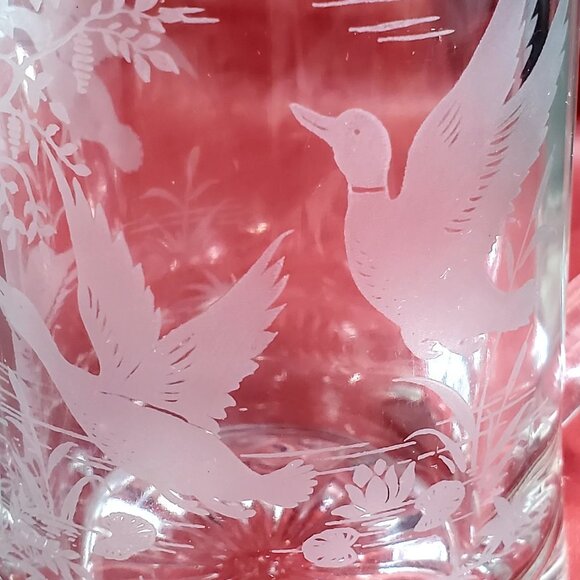 Crystal & Pewter Lidded Stein with Etched Canadian - Picture 2 of 7